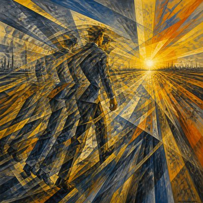Futurism Art Style album cover example