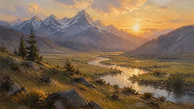 Plein Air Realism Art Style desktop wallpaper example