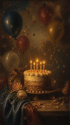 Renaissance Classical Art Style birthday card example