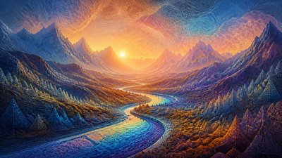 Procedural Digital Art Style desktop wallpaper example