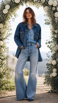 Denim-on-Denim Fashion Style wedding invitation example