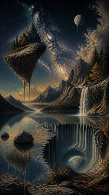 Surrealism Art Style phone wallpaper example