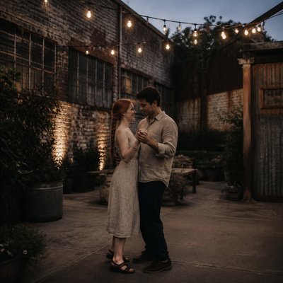 Industrial Interior Design couple portrait example