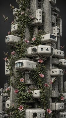 Metabolist Architecture phone case design example