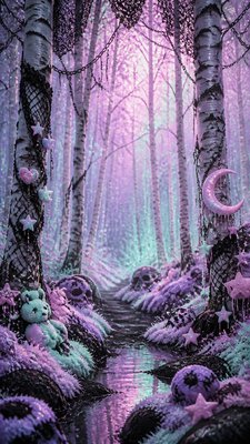 Pastel Goth Aesthetic wall art print example