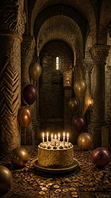 Romanesque Architecture birthday card example