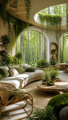 Biophilic Interior Design wall art print example