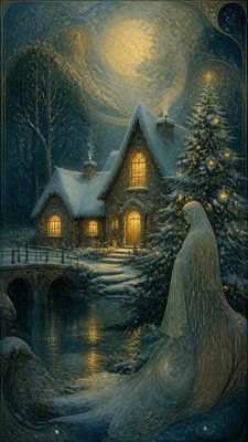Symbolism Art Style Christmas card example