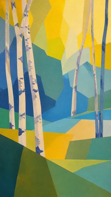 Color Field Abstract Art Style wall art print example