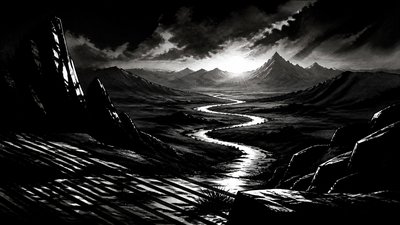 Noir Comic Art desktop wallpaper example
