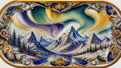 Majolica Ceramic Art Style banner example