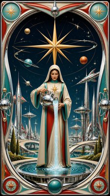 Atompunk Aesthetic tarot card example