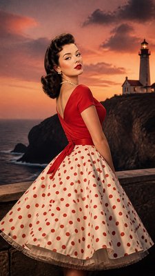Vintage 50s Fashion Style poster example
