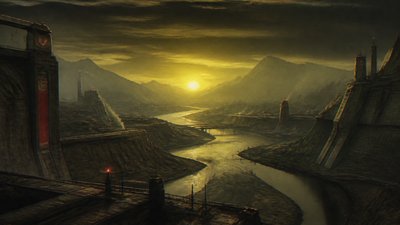 Dystopian Sci-Fi Art desktop wallpaper example