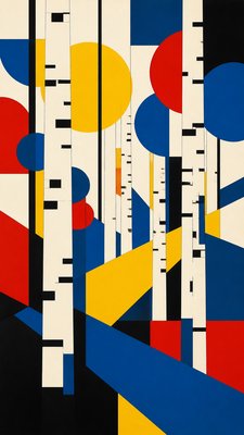 Bauhaus Art Style wall art print example