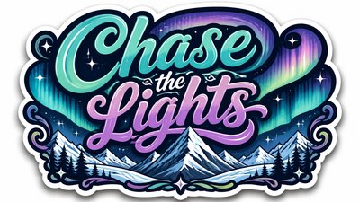 Typography Sticker Design banner example