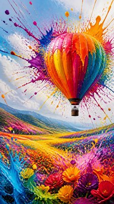 Color Splash greeting card example