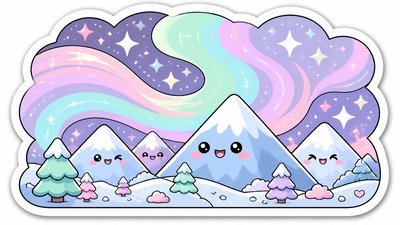 Kawaii Sticker Design banner example