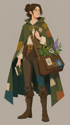 Hard-edge Painting Style character design example