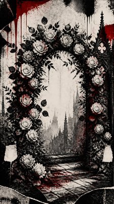 Gothic Punk Art wedding invitation example