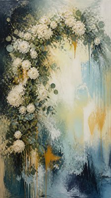 Abstract Expressionist Modern Art Style wedding invitation example
