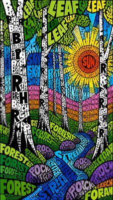 Typography Pop Art Style wall art print example