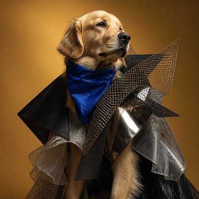 Avant-Garde Fashion Design pet portrait example