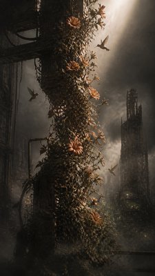 Post-Apocalyptic Sci-Fi Art phone case design example