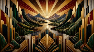 Art Deco Architecture Art desktop wallpaper example