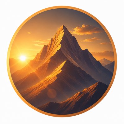 Golden Hour Landscape Photography Style logo concept example