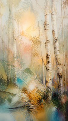 Lyrical Abstraction Art Style wall art print example