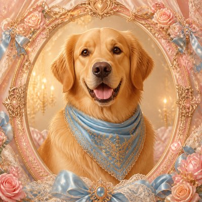 Princesscore Aesthetic pet portrait example
