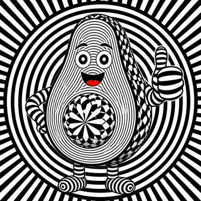 Op Art Style sticker example