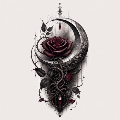 Modern Gothic Art tattoo design