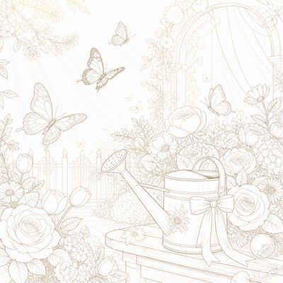 Light Feminine Aesthetic coloring page example