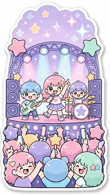 Kawaii Sticker Design flyer example