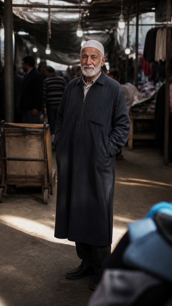 full-length portrait of an elegant figure — Documentary Photography Style
