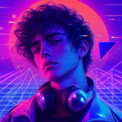 Vaporwave Art Style Discord profile picture example