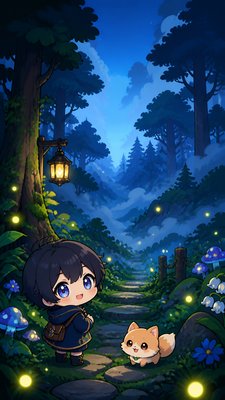 Chibi Anime Art Style book cover example