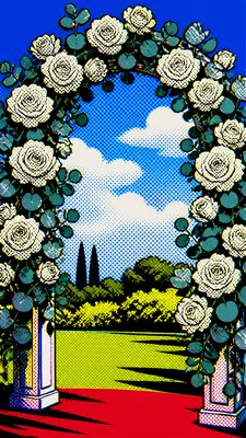 Pop Art Style wedding invitation example
