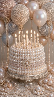Pearl Jewelry Style birthday card example