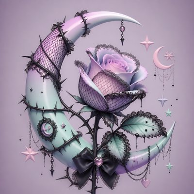 Pastel Goth Aesthetic tattoo design example