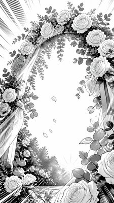 Manga Comic Art wedding invitation example
