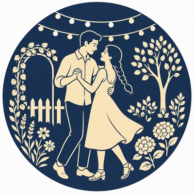 Duotone Icon Design couple portrait example
