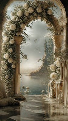 Surrealism Art Style wedding invitation example