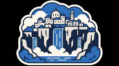Minimalist Sticker Design concept art example