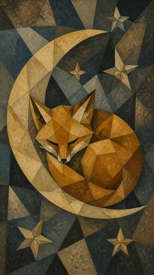 Cubism Art Style baby announcement example