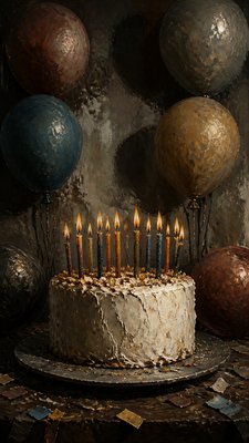 Social Realism Art Style birthday card example