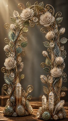 Wire-Wrapped Jewelry Style wedding invitation example