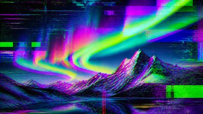 Glitch Digital Art Style banner example